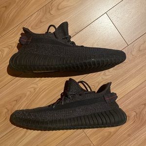 Yeezy 350 V2 - Static black (Reflective) - Size 12 - Lightly used - No box